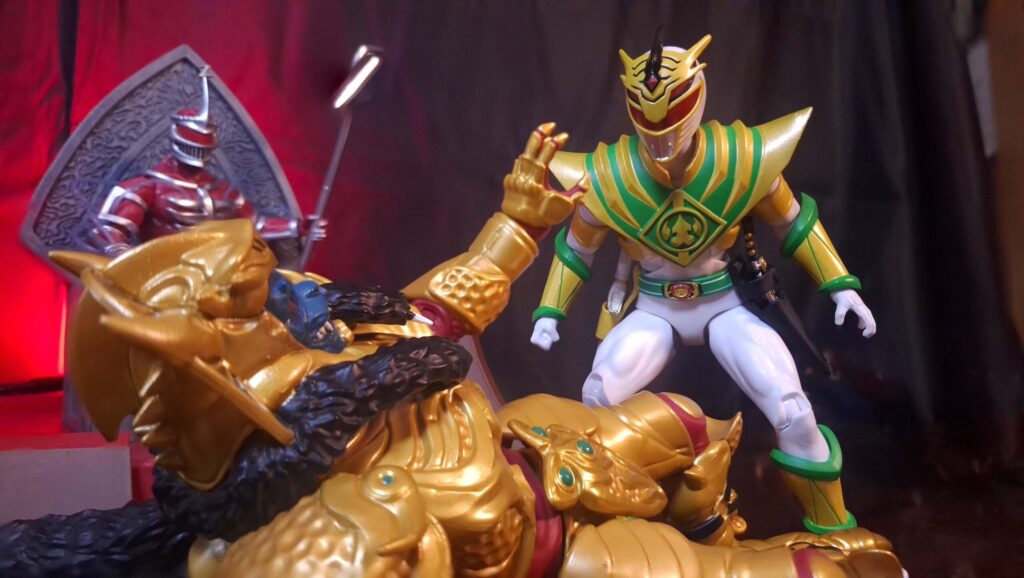 Goldar surrendering to Lord Drakkon in Zedd’s chamber