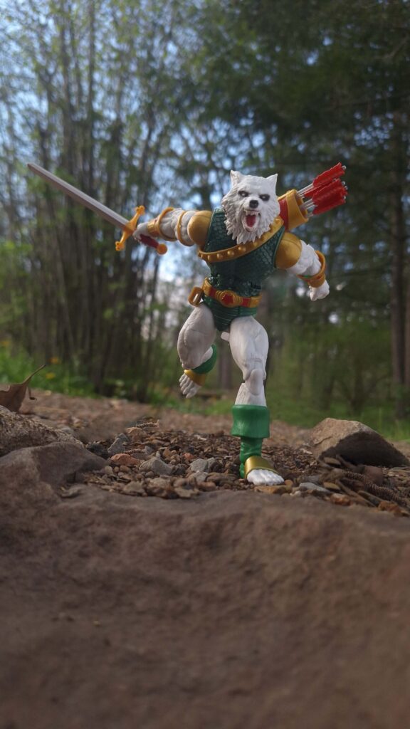 Stargod the Man-Wolf charges with sword drawn after Lord Malovar’s spell