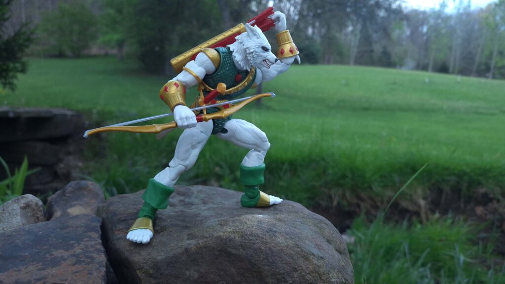Stargod the Man-Wolf prepares a silver arrow in Astravorn